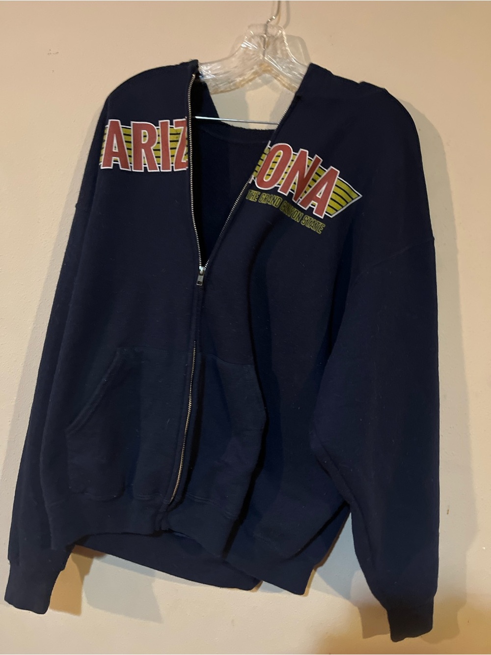 Arizona Jean Company Navy Full-Zip Hooded Sweatshirt with Graphic